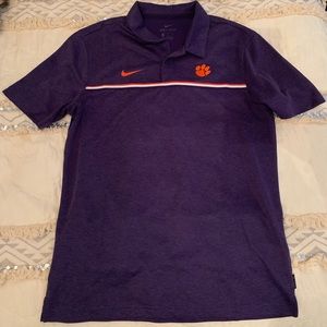Purple Nike Clemson Polo